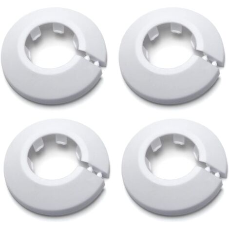 Lot de 4 cache-tuyaux,Plastique PP,Diamètre 25 mm,Finition mate,Cuisine et salle de bain