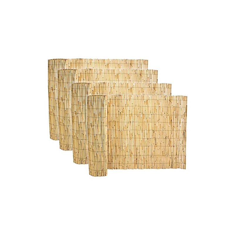 Visiodirect - Lot de 4 canisse en Bambou brise vue, clôture de jardin décorative extérieur pour jardin et terrasse ,couverture de protection contre