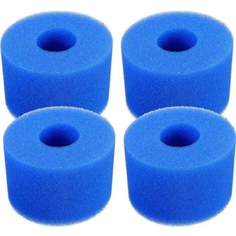Lot de 4 cartouches de filtre pour spa Intex Pure Spa réutilisables et lavables en mousse S1
