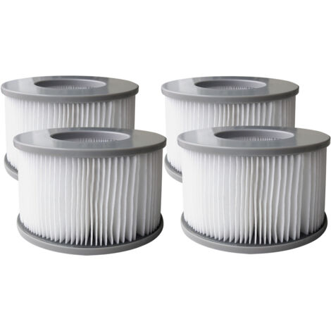 Lot de 4 cartouches filtrantes avec filet pour spa gonflable MSPA