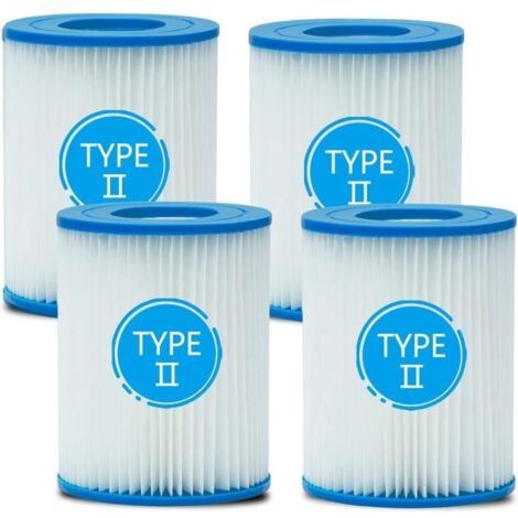 Lot de 4 cartouches filtrantes Bestway II - Filtres pour spa de piscine - Bestway 58094 Cartouches Type 2