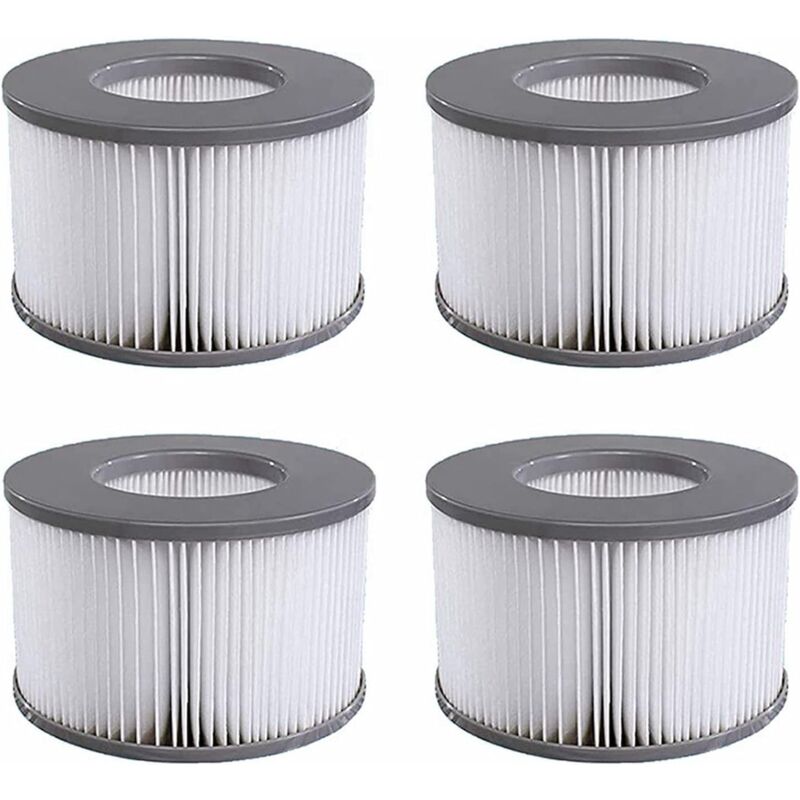 Lot de 4 Cartouches filtrantes de Rechange, pour Les mspa, Les Spa Chauds et Autres piscines gonflables, Convient aux modèles de Filtre à partir de
