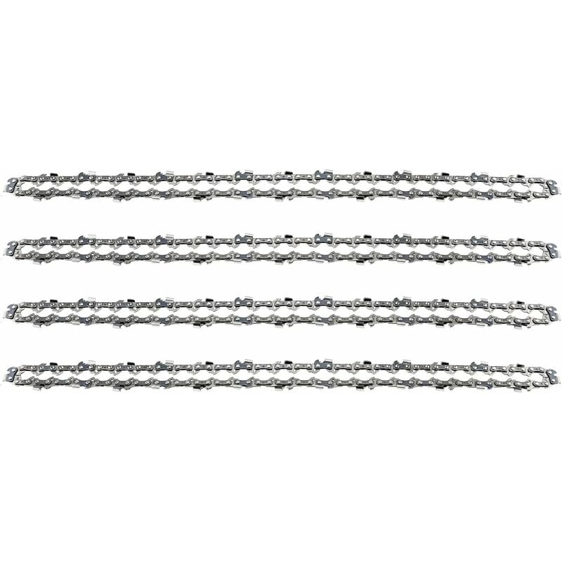 Jusch - Lot de 4 Chaînes de Tronçonneuse pour Guide Chaîne de 16' (40 cm), 1,3 mm 59 Maillons d'Entraînement, Compatibles avec Stihl, Dolmar,