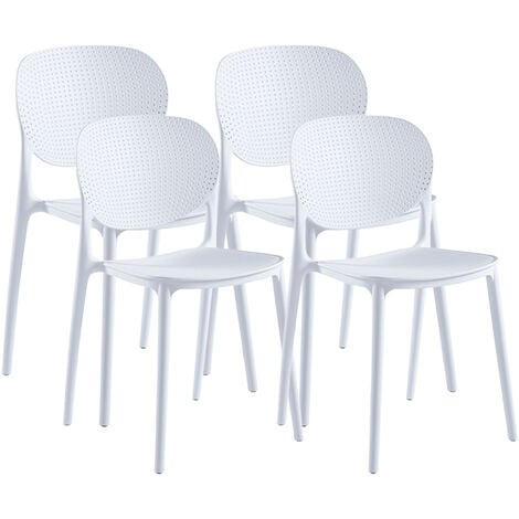 Lot de 4 chaises Maike  chaise plastique collectivite coloris tendance