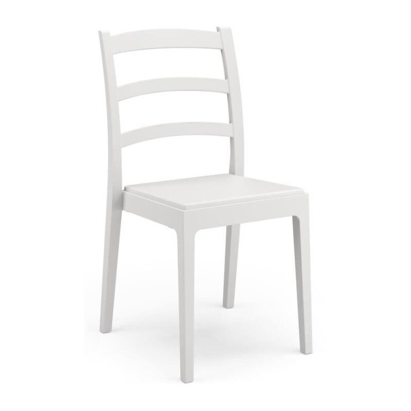 Areta - Lot de 4 chaises rea - 51 x 46 x H88 cm - Blanc