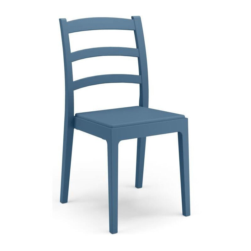 Areta - Lot de 4 chaises rea - 51 x 46 x H88 cm - Pétrole