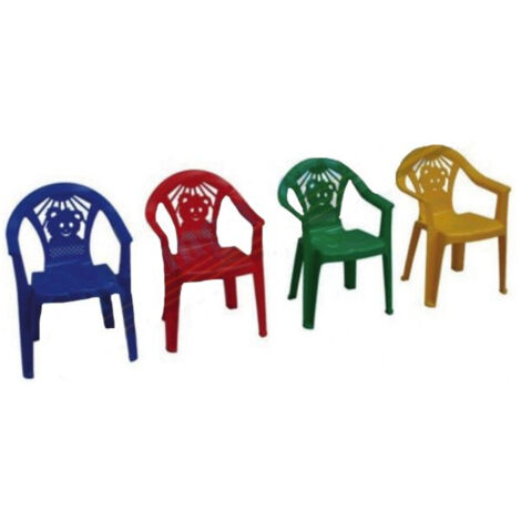 Lot de 4 chaises bébé en plastique résistant – Coloris assortis – Confort et sécurité pour tout-petits – Idéales pour crèches et écoles – Berner