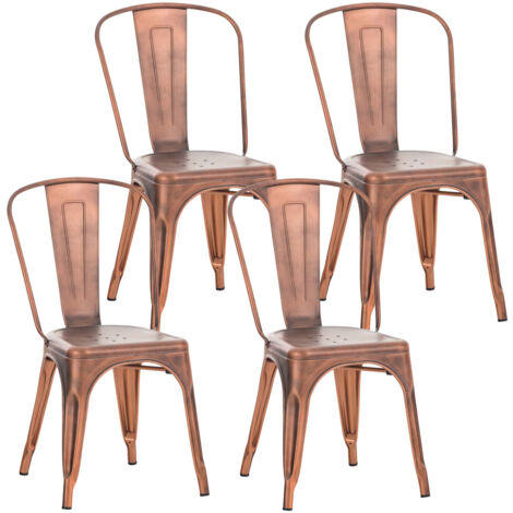 Lot de 4 chaises Benedikt Cuivre