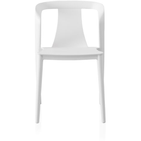 Lot de 4 chaises blanches en polypropylène
