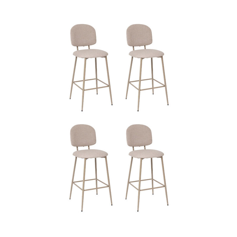 Atmosphera - Lot de 4 Chaises de Bar 'Kamili' 108cm Beige