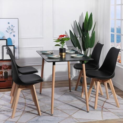 Table de salle à manger avec 6 chaises Kramfors couleurs différentes  [en.casa]
