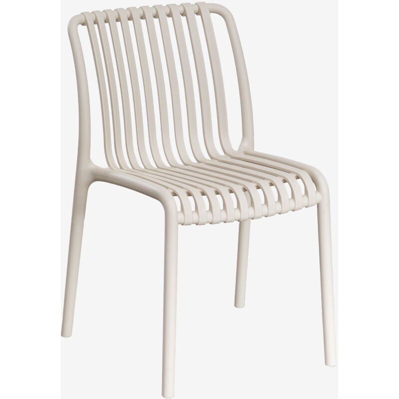 Pack de 4 chaises de jardin empilables en polypropylène Wendell SKLUM Tapioca Beige