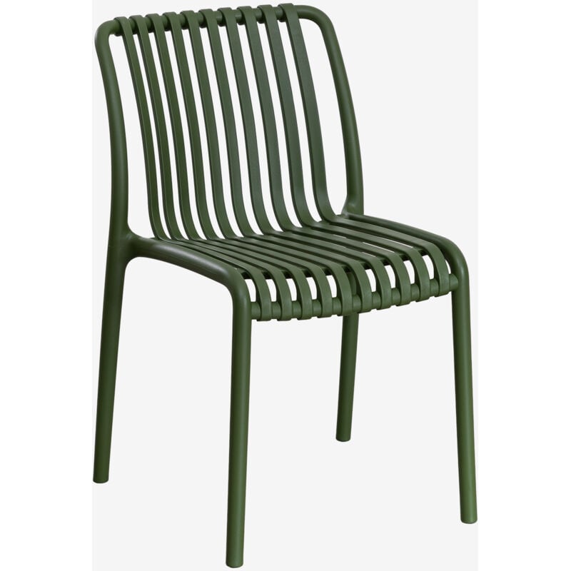 Pack de 4 chaises de jardin empilables en polypropylène Wendell Sklum Vert Pesto