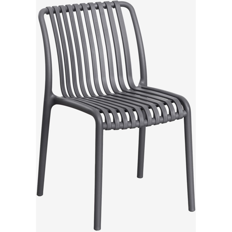 Pack de 4 chaises de jardin empilables en polypropylène Wendell SKLUM Gris Graphite