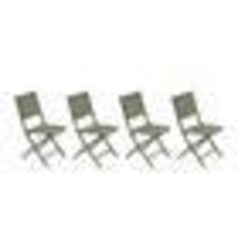 Lot de 4 Chaises de jardin Essentia pliable vert laurier - Hespéride