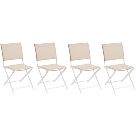 Chaise Pliante En Bois Blanc Penelope | Design Classique, Assise 45 Cm, Facile à Ranger - 7
