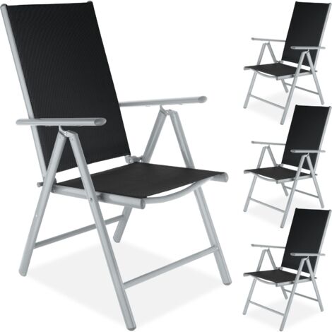 Lot de 4 chaises de jardin pliantes