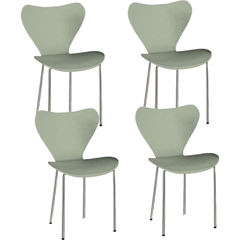 Haloyo - Lot de 4 chaises de salle à manger en plastique pour la maison et le bureau Vert