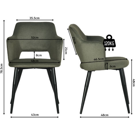 Lot de 4 chaises de salle à manger style scandinaves, AKANJINEW