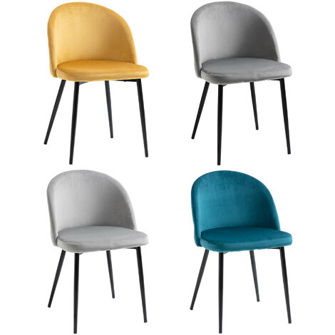 Lot de 4 chaises design CURL multicolores