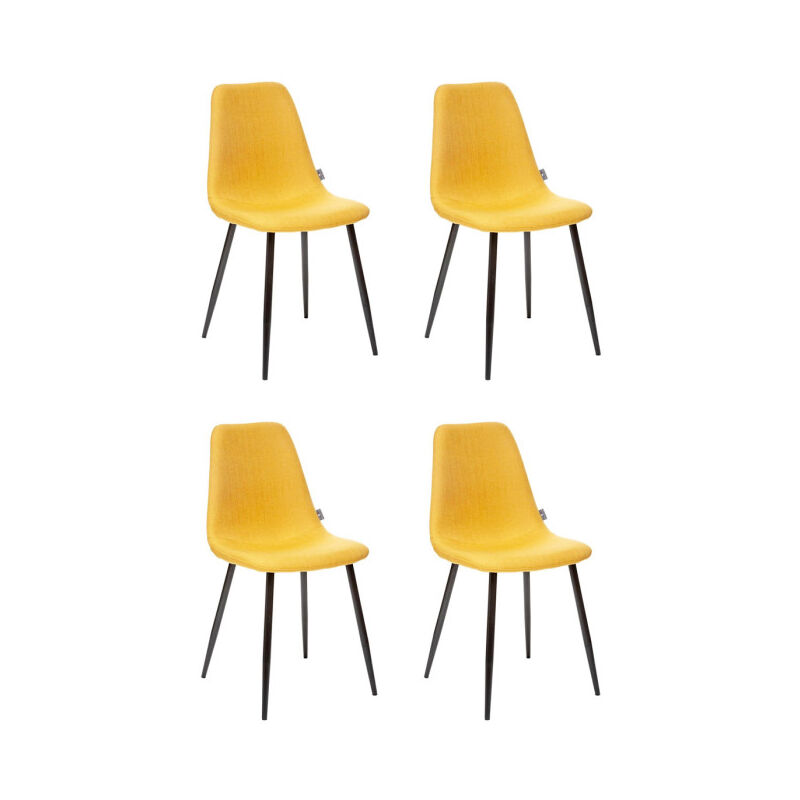 Lot de 4 Chaises Design 'Nokas' 85cm Jaune