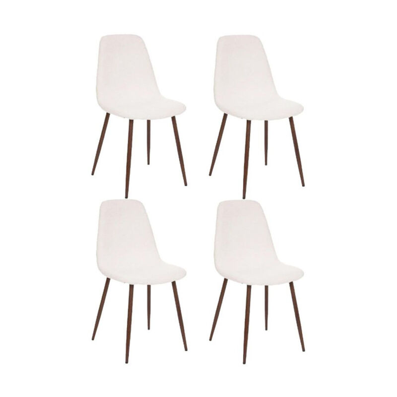 Lot de 4 Chaises Design "Roka" 85cm Blanc
