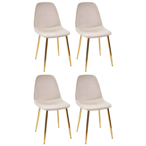 Lot de 4 Chaises Design "Royal" 86cm Taupe
