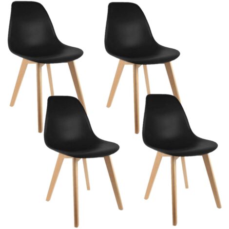 Lot de 4 chaises design scandinave à coque HOLGA