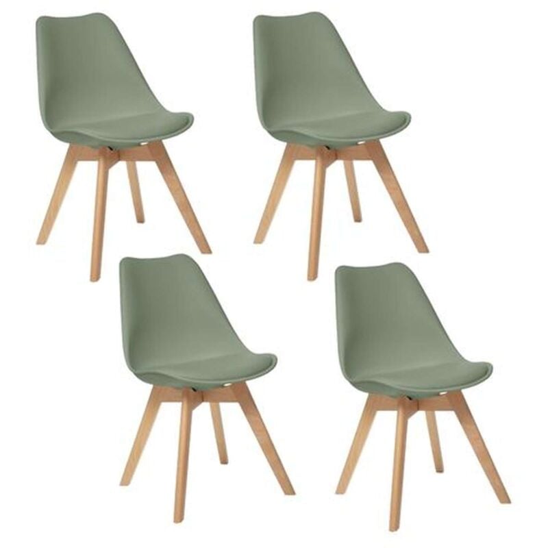 Atmosphera - Lot de 4 Chaises design scandinave Baya