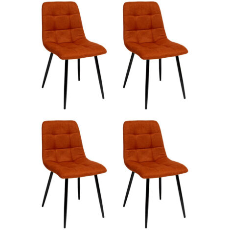 Lot de 4 Chaises Design "Sirac" 83cm Ambre