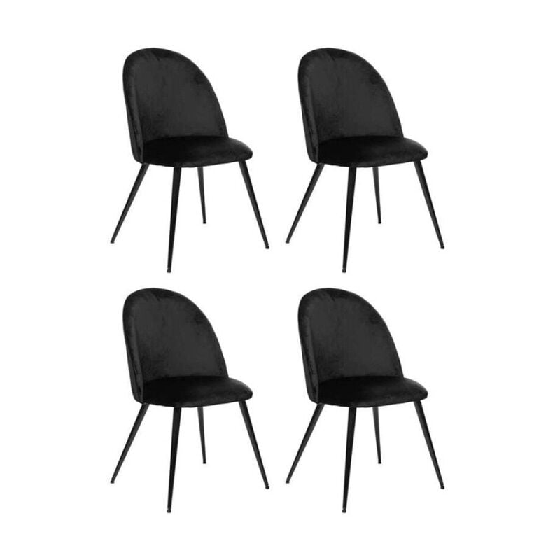 Lot de 4 Chaises Design 'Slano' 84cm Noir