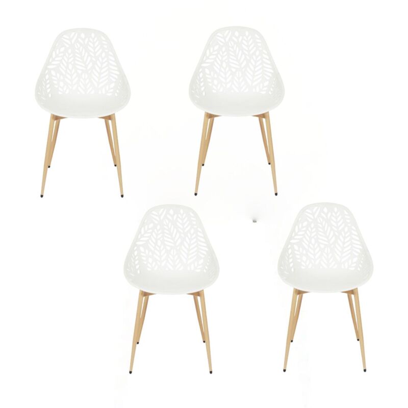 Lot de 4 chaises d'extérieur Calvi en polypropylène