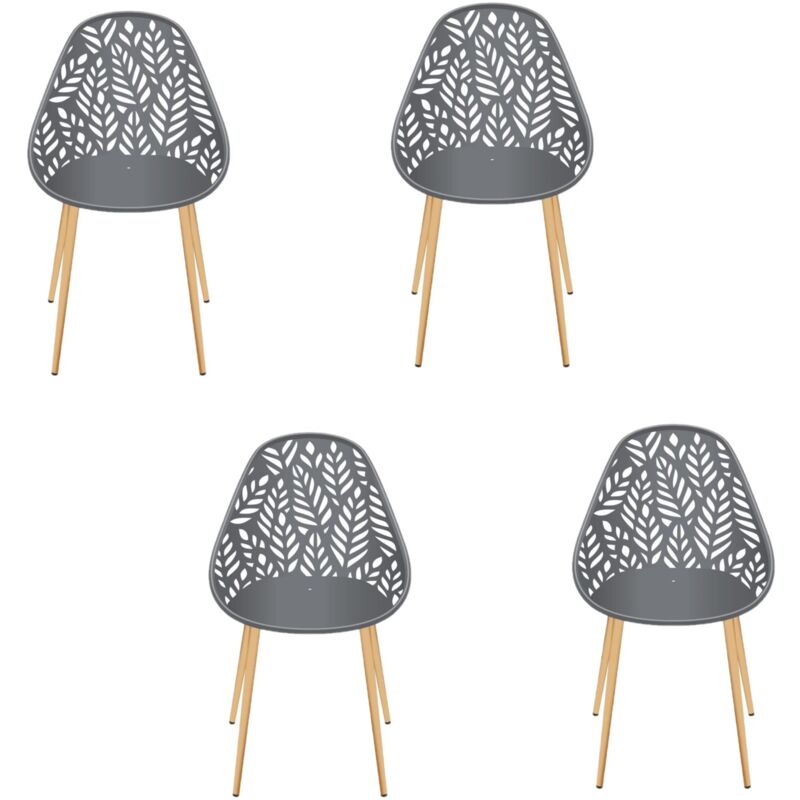 Lot de 4 chaises d'extérieur Calvi en polypropylène