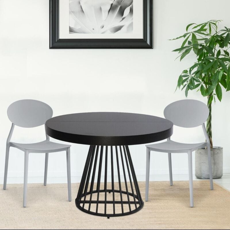 Cotecosy - Lot de 4 chaises empilables Balagan Gris