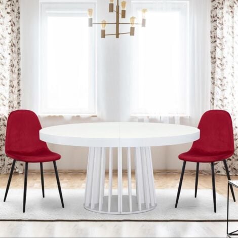 Lot de 4 chaises Gao Velours Rouge