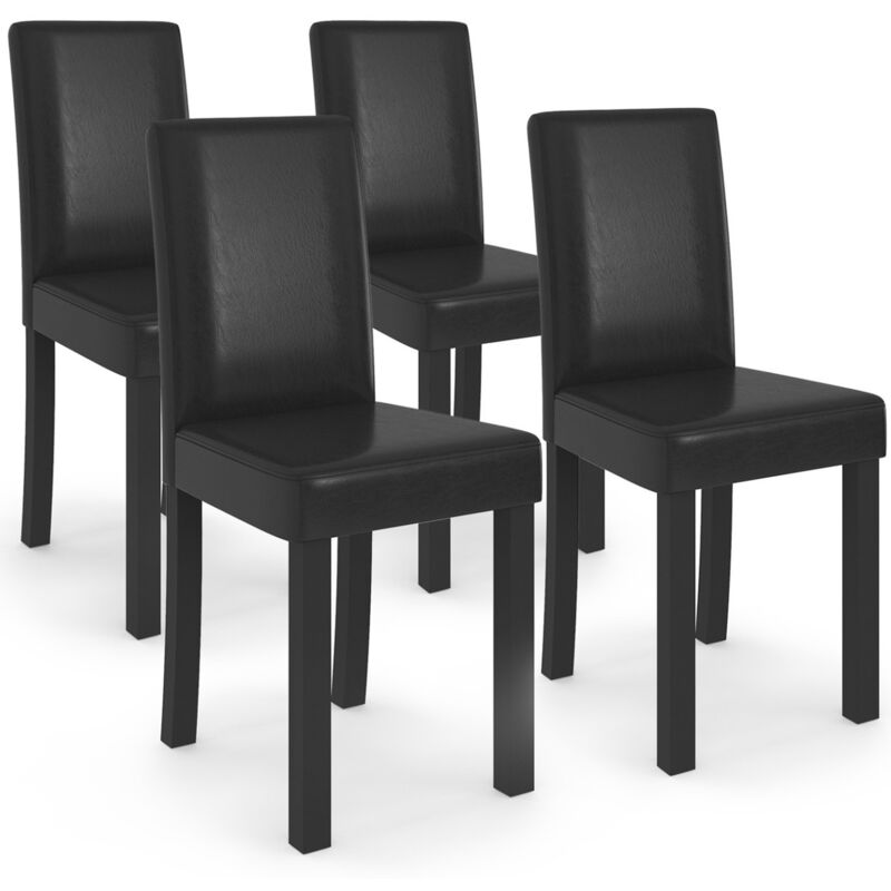 Lot de 4 chaises hannah noires pour salle à manger