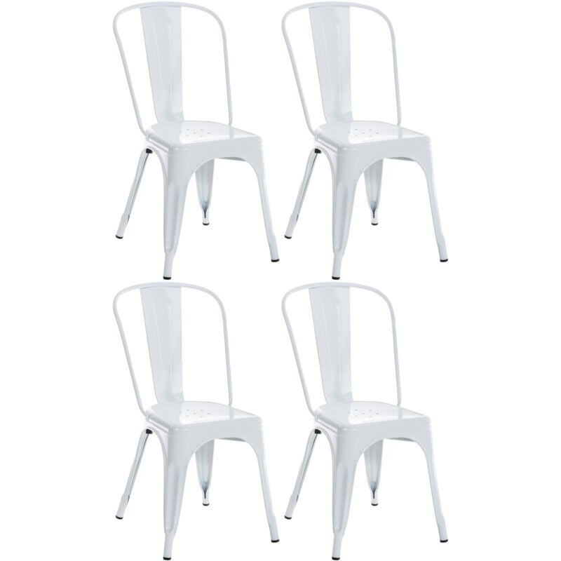 Lot de 4 chaises Benedikt Blanc
