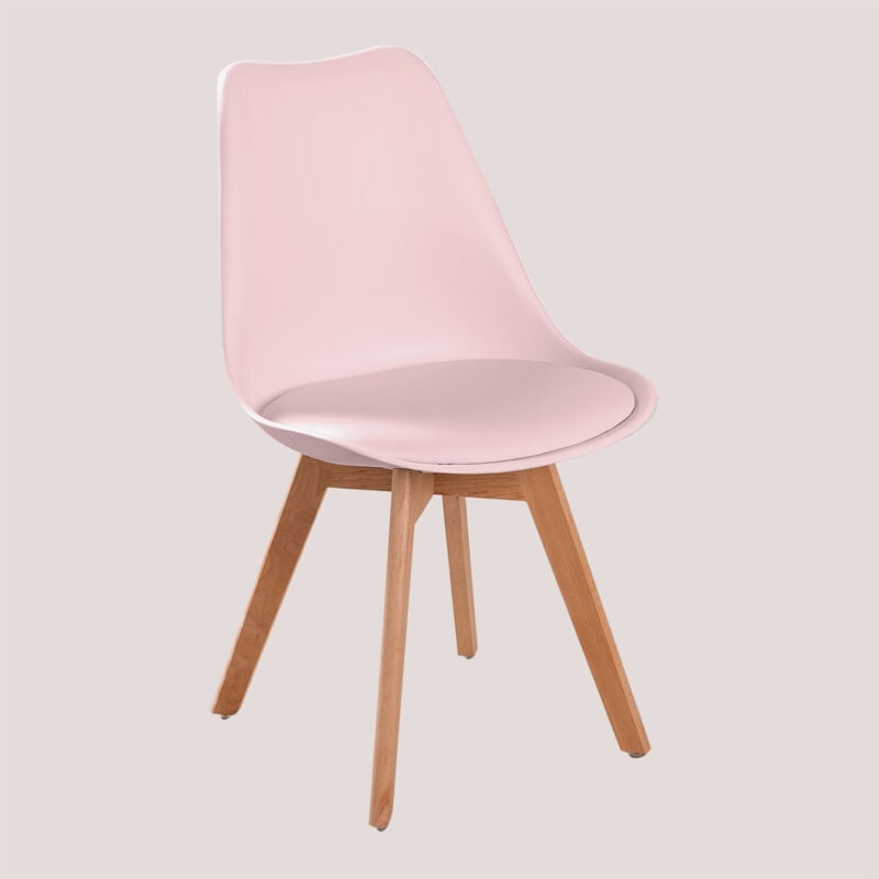 Pack de 4 chaises de salle à manger nordiques SKLUM Rose Noisette