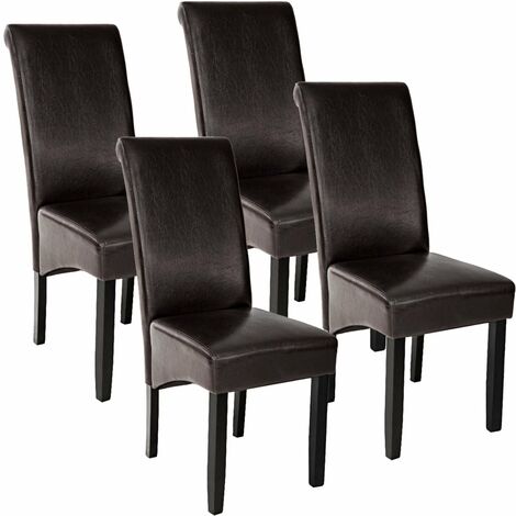 Lot de 4 chaises de salle à manger DEMINA, ton noir