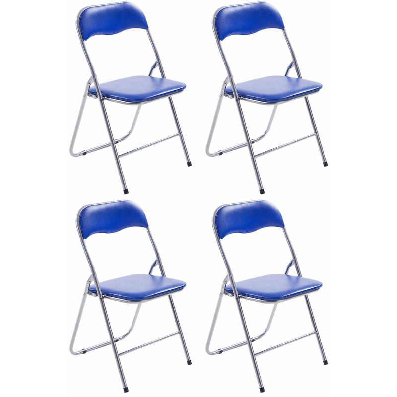 Lot de 4 Chaises pliables Felix Bleu / Argent