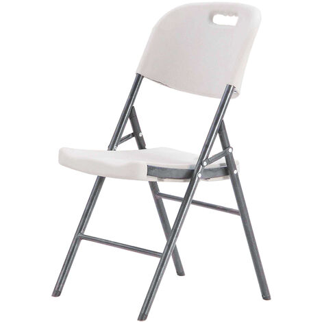 Lot de 4 chaises pliantes Fée Blanc 45 x 50 x 88 cm - Blanc