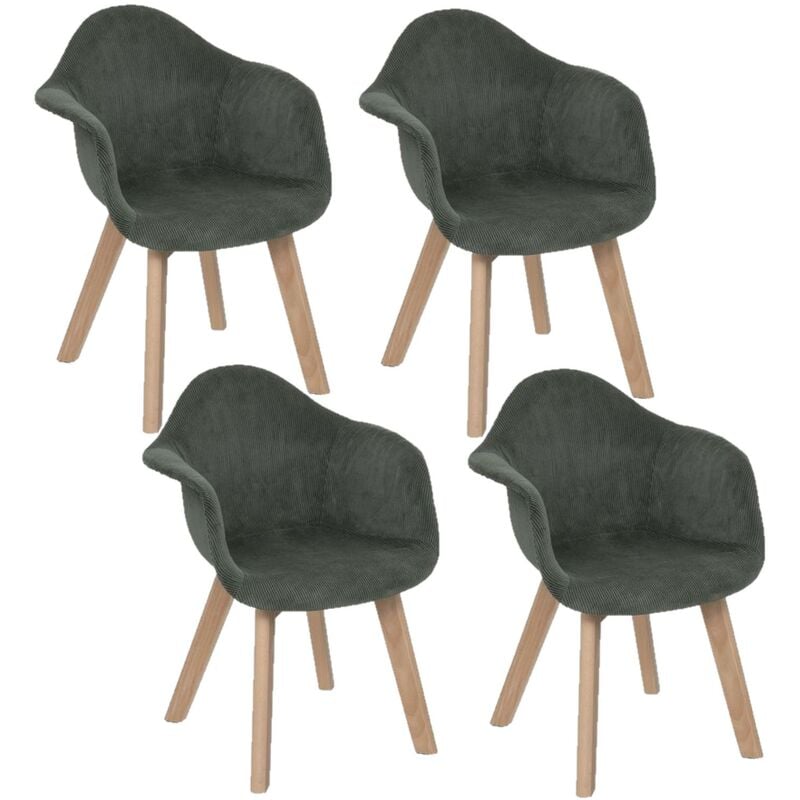 Lot de 4 Chaises pour enfant Lena avec Accoudoir