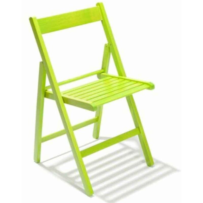 Lot de 4 chaises pliantes gain de place en hêtre vert
