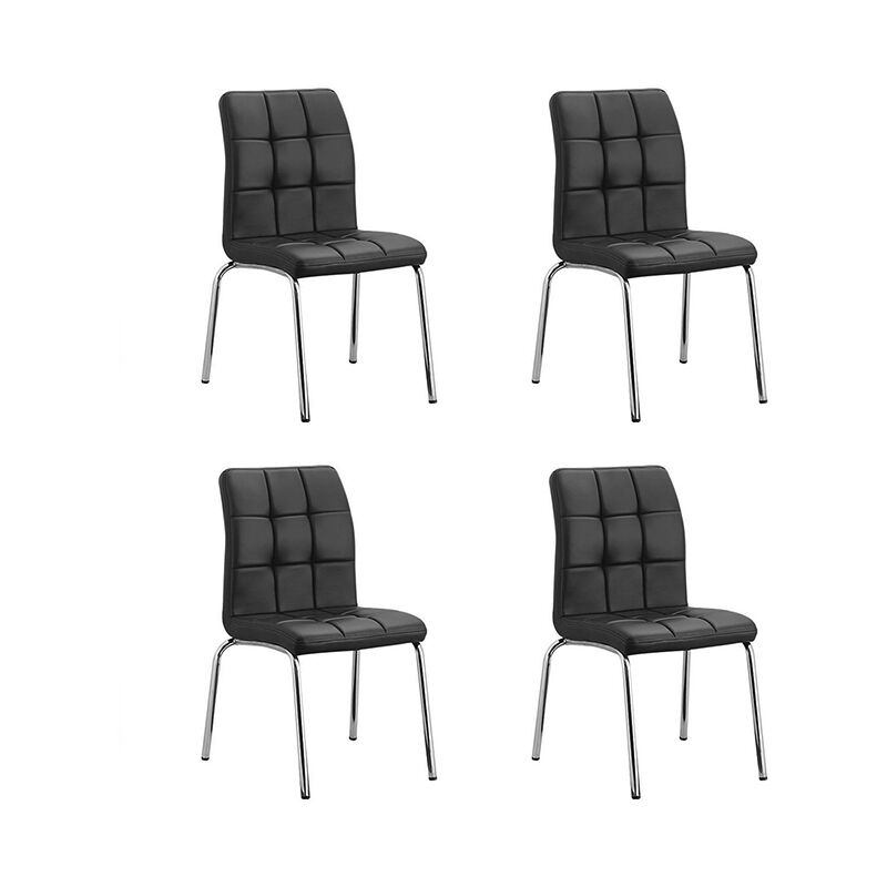 lot de 4 chaises salle à manger noires - nursia - designetsamaison - noir