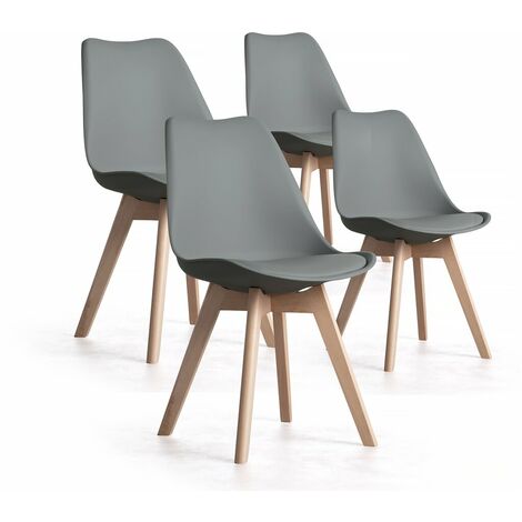 Lot de 8 Chaises Scandinave Cargo 79cm Noir