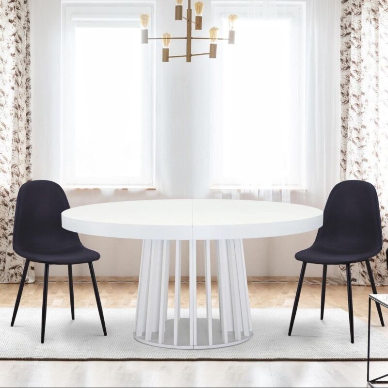 Cotecosy - Lot de 4 chaises Gao Simili p.u. Noir