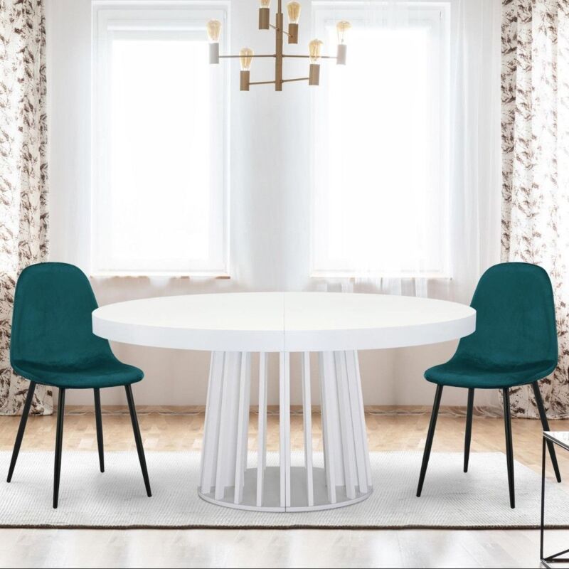 Cotecosy - Lot de 4 chaises Gao Velours Vert