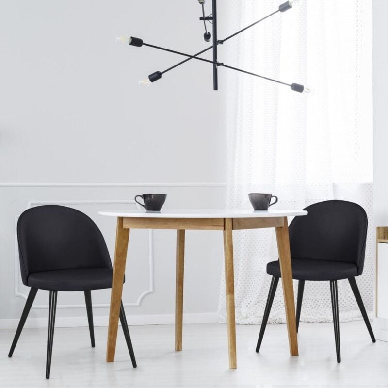 Cotecosy - Lot de 4 chaises Maury Simili p.u. Noir