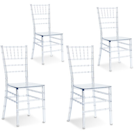 Lot de 4 chaises transparentes - Napoleon - Designetsamaison - Transparent