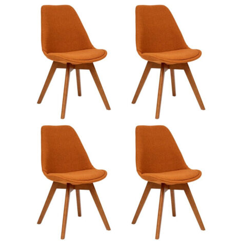 Lot de 4 Chaises Vintage "Baya" 79cm Ambre